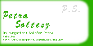 petra soltesz business card